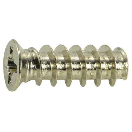 Midwest Fastener Wood Screw, M3, 15 mm, Nickel Steel Flat Head Phillips Drive, 25 PK 35987